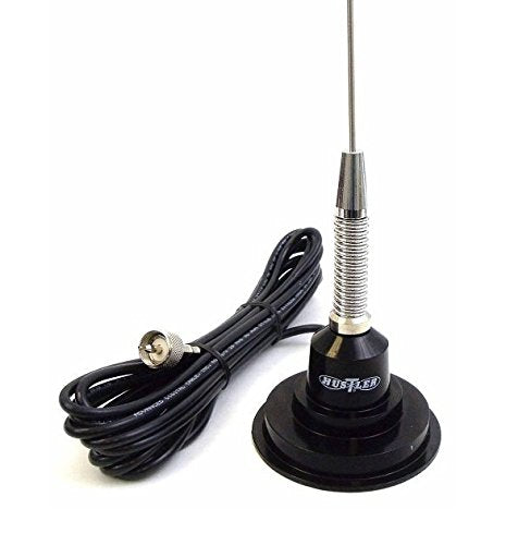 Hustler 45" Magnet Mount Antenna Kit with Spring -black