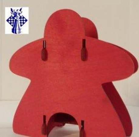 Blue Panther Meeple Dice Tower, Knockdown, Red (Put together/Take apart tower), 14cm high, 14cm wide (not in pricelist)