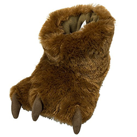 Lazy One Paw Slippers, Brown Paw Slipper, S