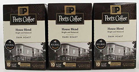 Peets Coffee, House Blend, dark roast, k-cup