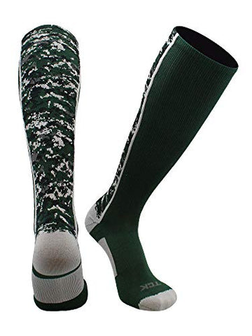 Digital Camo Over/Calf, Heel/Toe, Dark Green, X-Large