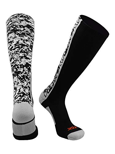 Digital Camo Over/Calf, Heel/Toe, Black, Large