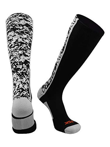 Digital Camo Over/Calf, Heel/Toe, Black, Large
