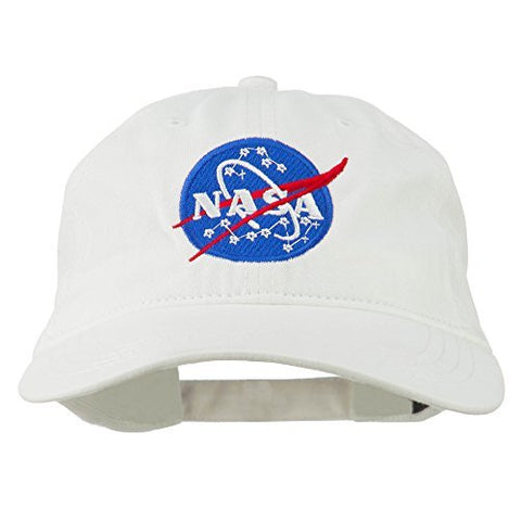 Otto/MG/Nissi:Dakota, NASA Insignia Embroidered Pigment Dyed Cap - White (fitting up to 7 1/2)