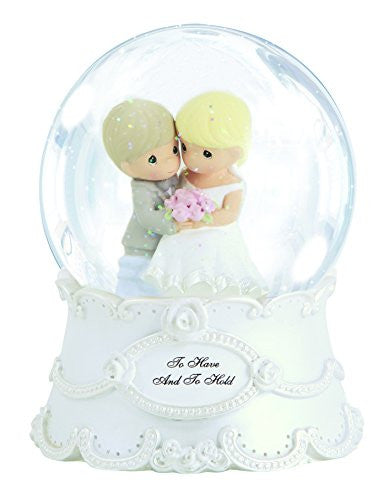 “To Have And To Hold” 100mm Musical Water Globe Tune: The Wedding March Material: Resin/Glass, 5.5"