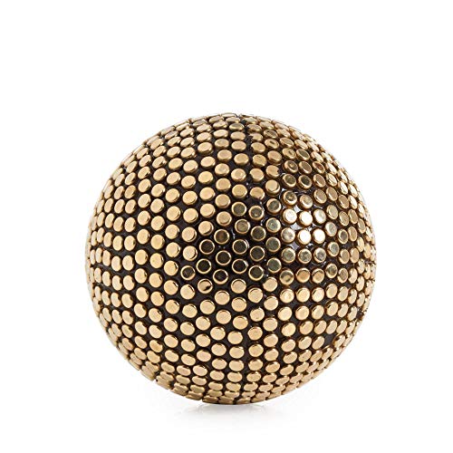 Gold Studded 4" Diameter Decor Ball