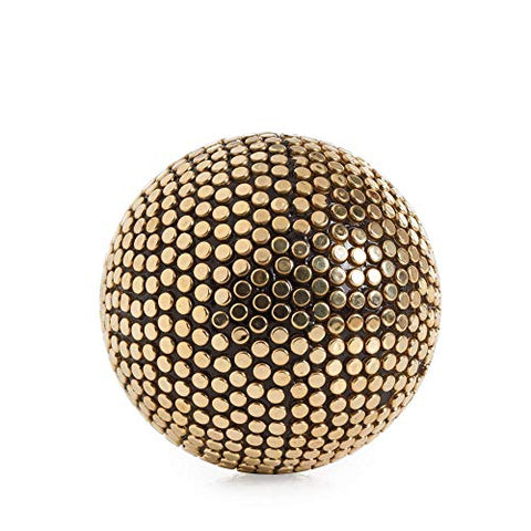 Gold Studded 4" Diameter Decor Ball