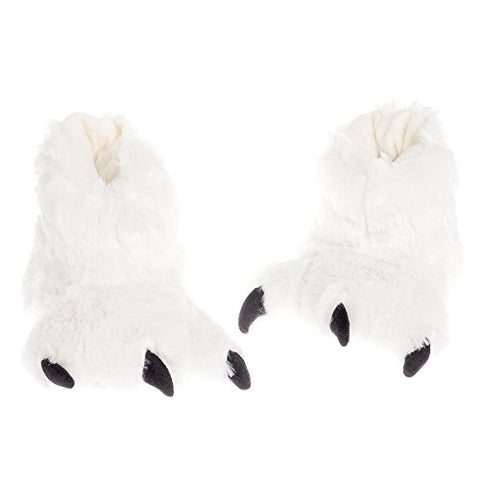 Lazy One Paw Slippers, White Paw Slipper, M