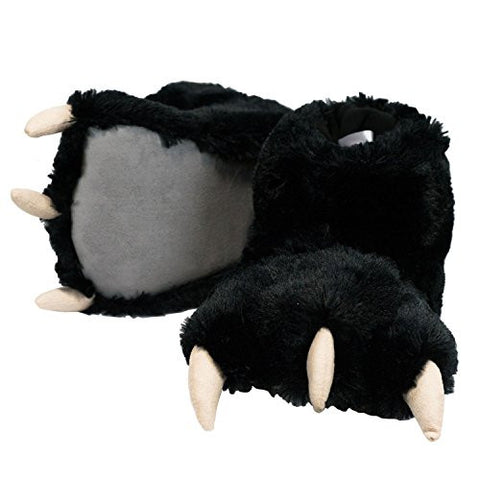 Lazy One Paw Slippers, Black Paw Slipper, S