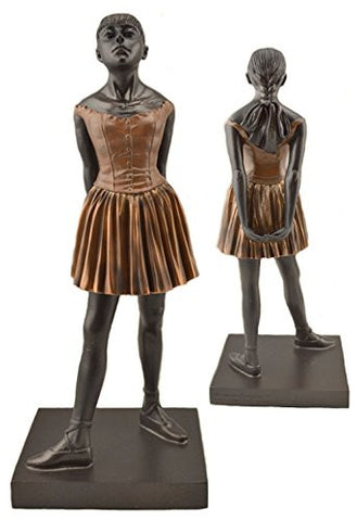 Little Dancer by Degas Statue, Bronze Finish, 12 Inches Tall