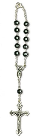 Auto Rosary - Dark Blue Aurora Borealis Beads