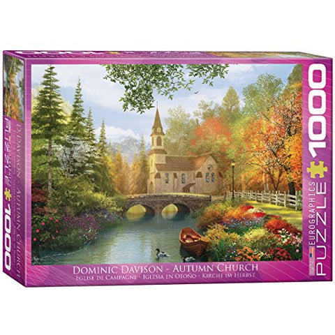 Autumn Church 1000 pc 10x14 inches Box, Puzzle