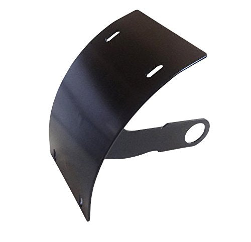 Motorcycle Curved License Plate Holder Vertical Mount Billet Black 1-inch Axle