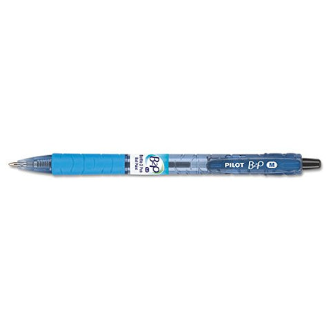 B2P Retractable Ball Point Pen, Medium Tip, Blue
