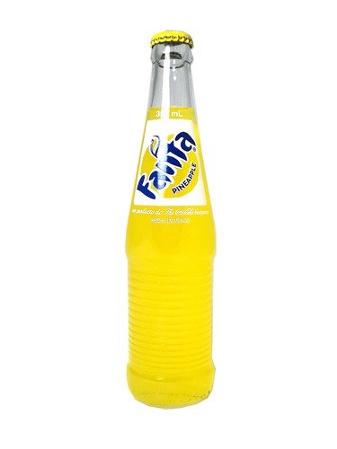 Mexican Glass Fanta Pineapple 24 Count 12 Oz