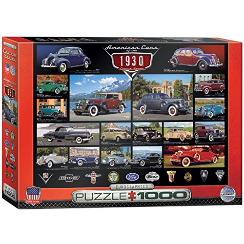 American Cars of the 1930s 1000 pc 10x14 inches Box, Puzzle