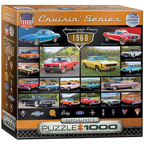 American Cars of the 1960s 1000 pc 8x8 inches Box, Puzzle