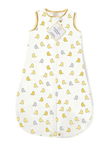 Flannel zzZipMe Sack Cotton Little Chickies Yellow, 3-6 Month