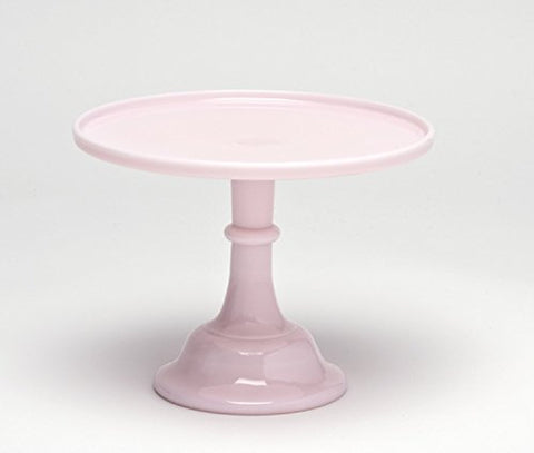 9" Pink Milk Glass Cake Stand Plate Bakers Quality