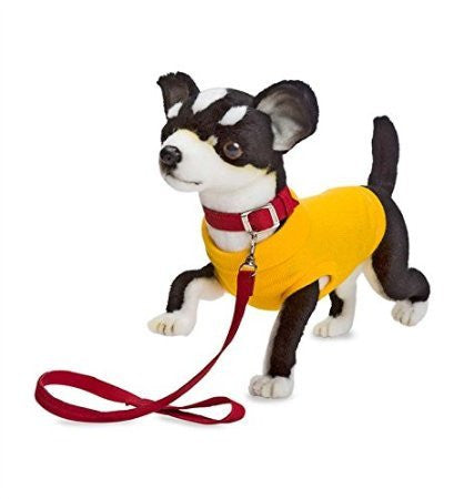 CHIHUAHUA  BLK COAT/LEASH 10.7"L