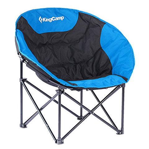 Moon Leisure Lightweight Camping Chair-Padded Seat,Black/Blue