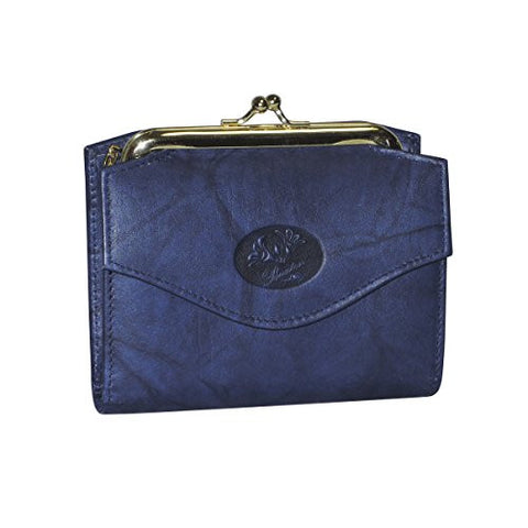 Buxton Heiress French Purse Wallet (Navy-Blue)