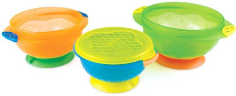 Stay-Put Suction Bowls 3 Pack