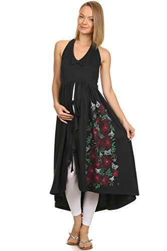 Chic Black Birthing Gown , One Size