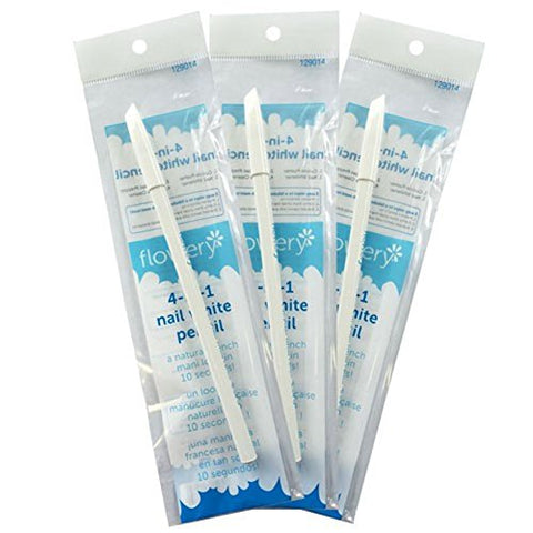 Flowery 4-in-1 Nail White Pencil (Peggable Bag)