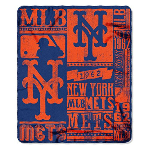 New York Mets MLB "Strength" Fleece Throw, 50”x 60”