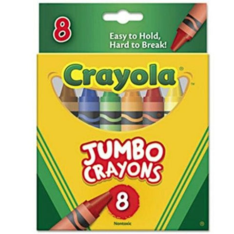 Crayola Jumbo Crayons, Assorted Colors 8 ea ( Pack of 12)