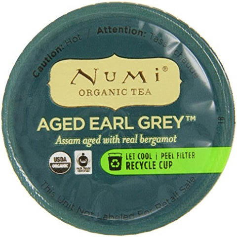 NUMI ORGANIC TEA, AGED EARL GREY  (16 SINGLE SERVE CUPS)