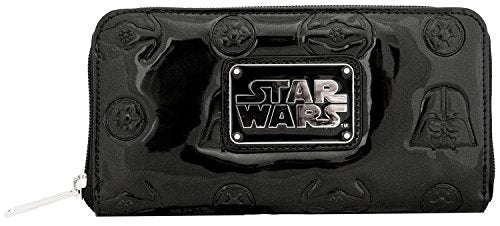 Star Wars Darth Vader Darkside Black Patent Zip Wallet
