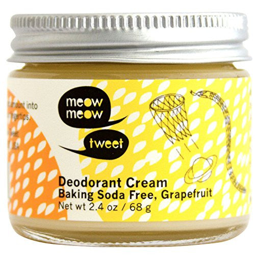 BAKING SODA FREE DEODORANT CREAM, GRAPEFRUIT - 2.4 oz