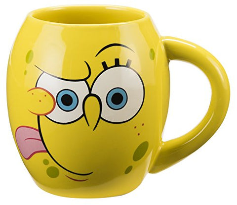SpongeBob SquarePants 18 oz. Oval Ceramic Mug, 5.5 x 4 x 4.5"