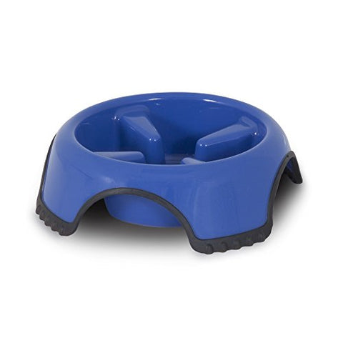Skid Stop Slow Feed Bowl - Jumbo, Blue
