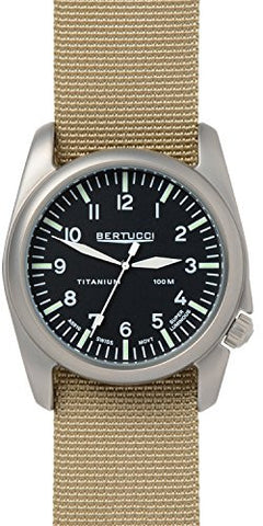 A-4T Vintage 44 Aero 44mm 1" Band 2.28oz Black Dial Defender Khaki Band