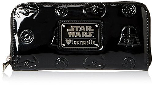 Star Wars Darth Vader Darkside Black Patent Zip Wallet