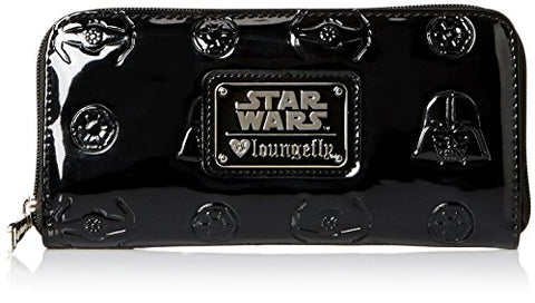 Star Wars Darth Vader Darkside Black Patent Zip Wallet