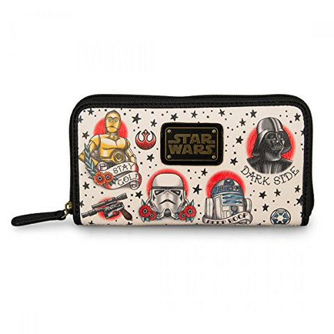 Star Wars Tattoo Flash Print Faux Leather Wallet