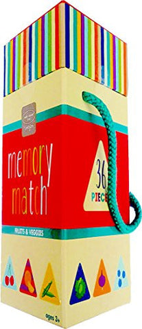 Kathy Ireland Kids Memory Match Game Tube- Fruits & Veggies