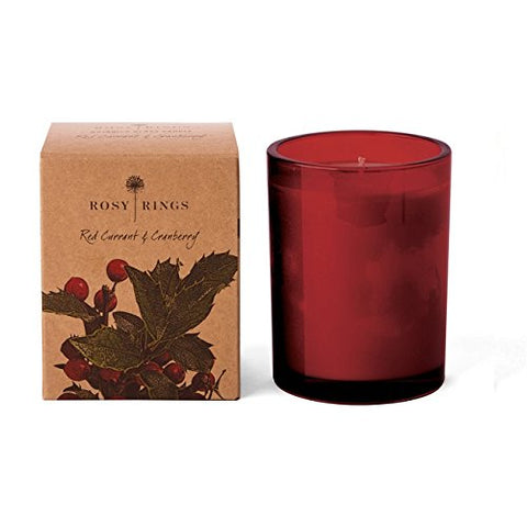 Botanica Glass Candle, Red Currant & Cranberry (Red Glass)