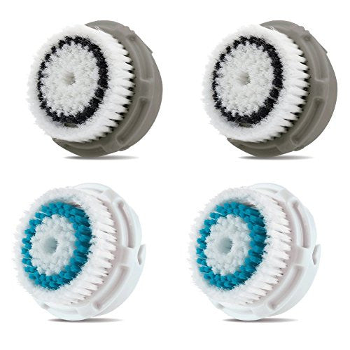 2-Pack of Facial Brush Heads Normal Skin And 2-Pack of Facial Brush Heads Deep Pores