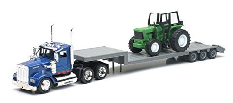 1/43 Kenworth W900 Lowboy with Farm Tractor