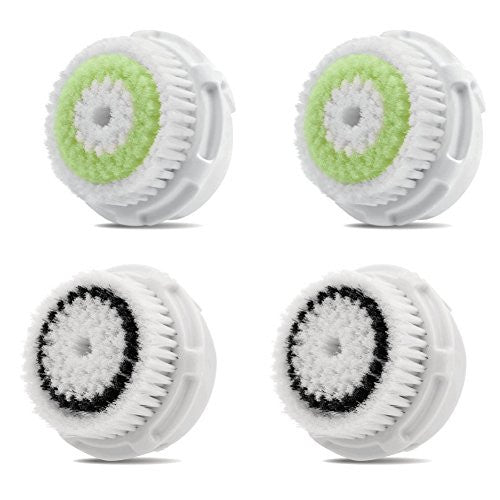 2-Pack of Facial Brush Heads Acne Prone Skin And 2-Pack of Facial Brush Heads Sensitive Skin