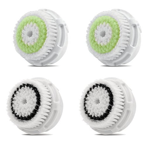 2-Pack of Facial Brush Heads Acne Prone Skin And 2-Pack of Facial Brush Heads Sensitive Skin