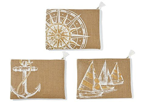 Aweigh We Go Jute Case,Sailboat