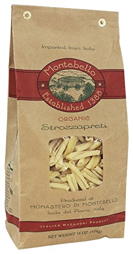 Montebello Organic Italian Pasta Strozzapreti (Short Cuts), 16 oz. bag
