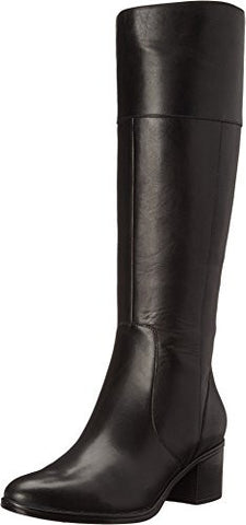 Women's Harbor Wide Calf, Black Leather, 7 N