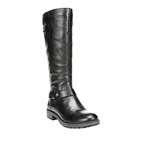Women's Tanita Wide Calf, Black Leather, 12 W